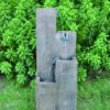 Enchanted Garden™ 35.8" Tiered Wood Block Outdoor Water Fountain -Home N Garden Joy Sales 2775240 P SC V2