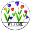 Enchanted Garden™ 29" Tulip Welcome Wheel Outdoor Wall Art 2 Enchanted Garden™ 29" Tulip Welcome Wheel Outdoor Wall Art -Home N Garden Joy Sales 2775259 908054 2500