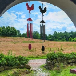 Enchanted Garden® 29" Rooster Wind Chime - Assorted Colors -Home N Garden Joy Sales 2775336 P SC