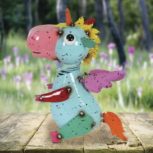 Enchanted Garden™ 11.5" Metal Unicorn Statue 4 Enchanted Garden™ 11.5" Metal Unicorn Statue - Image 2