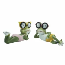 Enchanted Garden™ 7" Sunbathing Solar Frog Statue - Assorted Styles