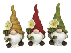 Enchanted Garden™ 17.3" Gnome Statue With Flower - Assorted Styles