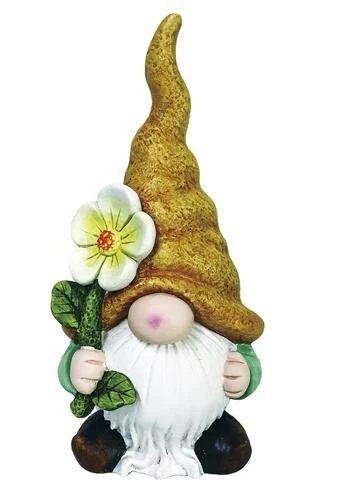 Enchanted Garden™ 17.3" Gnome Statue With Flower - Assorted Styles 7 Enchanted Garden™ 17.3" Gnome Statue With Flower - Assorted Styles - Image 5