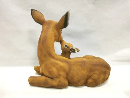 Enchanted Garden™ 13.8" Momma & Fawn Statue 4 Enchanted Garden™ 13.8" Momma & Fawn Statue - Image 2