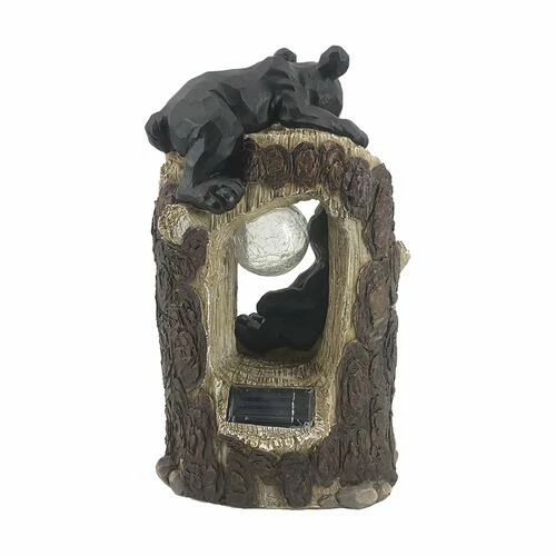 Enchanted Garden™ 12.5" Welcome Solar Bears Statue 4 Enchanted Garden™ 12.5" Welcome Solar Bears Statue - Image 2