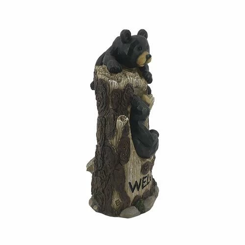 Enchanted Garden™ 12.5" Welcome Solar Bears Statue 5 Enchanted Garden™ 12.5" Welcome Solar Bears Statue - Image 3