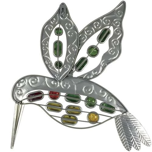 Enchanted Garden™ 16.1" Beads Hummingbird Outdoor Wall Art 4 Enchanted Garden™ 16.1" Beads Hummingbird Outdoor Wall Art - Image 2
