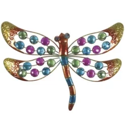 Enchanted Garden™ 14.7" Beads Dragonfly Outdoor Wall Art - Assorted Styles