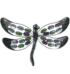 Enchanted Garden™ 14.7" Beads Dragonfly Outdoor Wall Art - Assorted Styles -Home N Garden Joy Sales 2775410 3 P BK 1800