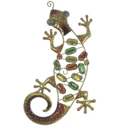 Enchanted Garden™ 20.4" Beads Lizard Outdoor Wall Art