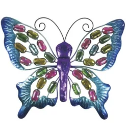 Enchanted Garden™ 15.75" Beads Butterfly Outdoor Wall Art