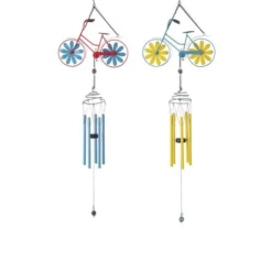 Enchanted Garden® 32.5" Metal Bicycle Wind Chime - Assorted Colors