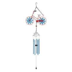 Enchanted Garden® 32.5" Metal Bicycle Wind Chime - Assorted Colors -Home N Garden Joy Sales 2775416A