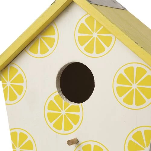 Enchanted Garden® 7.8" Wooden Lemon Bird House 6 Enchanted Garden® 7.8" Wooden Lemon Bird House - Image 4
