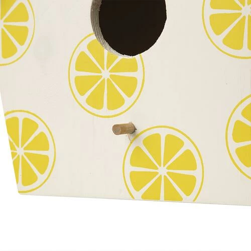 Enchanted Garden® 7.8" Wooden Lemon Bird House 7 Enchanted Garden® 7.8" Wooden Lemon Bird House - Image 5
