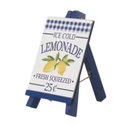 Enchanted Garden™ 8.75" Wood Lemon Easel Outdoor Wall Art -Home N Garden Joy Sales 2775424A LEFTVIEW