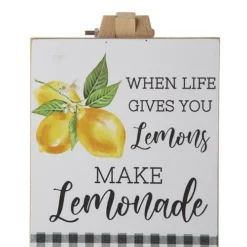 Enchanted Garden™ 8.75" Wood Lemon Easel Outdoor Wall Art -Home N Garden Joy Sales 2775424B rightview