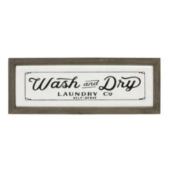 Enchanted Garden™ 26" Metal & Wood Wash And Dry Outdoor Wall Art