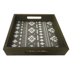Enchanted Garden™ 11.75" X 6.3" Aztec Printed Wood Tray