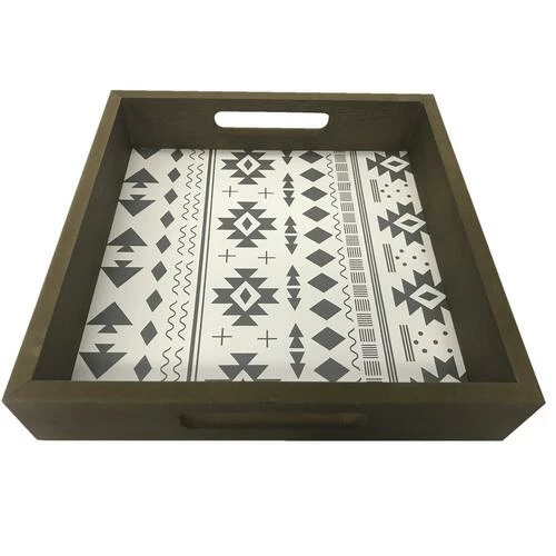 Enchanted Garden™ 11.75" X 6.3" Aztec Printed Wood Tray 5 Enchanted Garden™ 11.75" X 6.3" Aztec Printed Wood Tray - Image 3