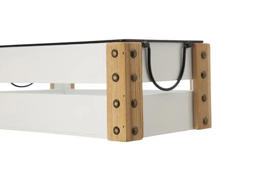 Enchanted Garden™ 12.6" White Metal Enamel Crate 6 Enchanted Garden™ 12.6" White Metal Enamel Crate - Image 4