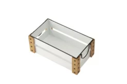 Enchanted Garden™ 15.6" White Metal Enamel Crate -Home N Garden Joy Sales 2775449 topview