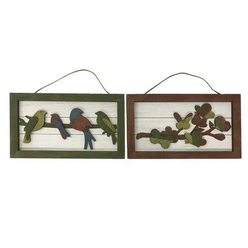 Enchanted Garden™ 7.8" Wood Bird Outdoor Wall Art - Assorted Styles 3 Enchanted Garden™ 7.8" Wood Bird Outdoor Wall Art - Assorted Styles