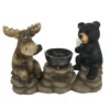 Enchanted Garden™ 8.4" Resin Solar Moose & Bear Statue 2 Enchanted Garden™ 8.4" Resin Solar Moose & Bear Statue -Home N Garden Joy Sales 2775494 P