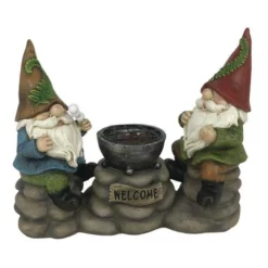 Enchanted Garden™ 11.4" Solar Gnomes Statue