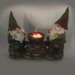 Enchanted Garden™ 11.4" Solar Gnomes Statue -Home N Garden Joy Sales 2775495 P AP