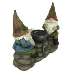 Enchanted Garden™ 11.4" Solar Gnomes Statue -Home N Garden Joy Sales 2775495 P LS