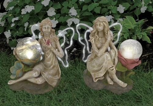 Enchanted Garden™ 8.4" Solar Fairy Statue - Assorted Styles 5 Enchanted Garden™ 8.4" Solar Fairy Statue - Assorted Styles - Image 3