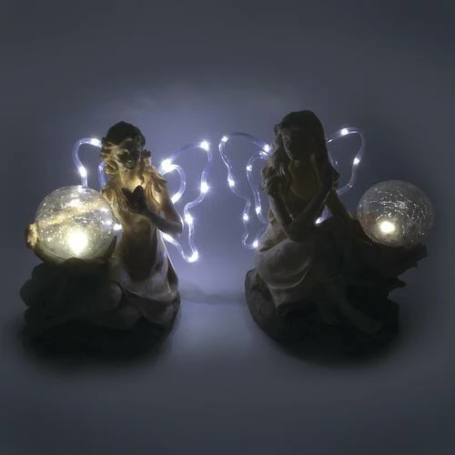 Enchanted Garden™ 8.4" Solar Fairy Statue - Assorted Styles 4 Enchanted Garden™ 8.4" Solar Fairy Statue - Assorted Styles - Image 2