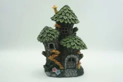 Enchanted Garden™ 12" Resin Solar Tree House Statue