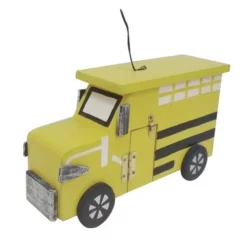 Enchanted Garden® 5.5" Wood School Bus Bird House -Home N Garden Joy Sales 2775509 P LS2