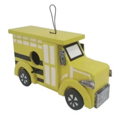 Enchanted Garden® 5.5" Wood School Bus Bird House -Home N Garden Joy Sales 2775509 P RS