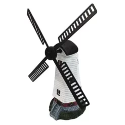 Enchanted Garden™ 14.1" Resin Solar Lighthouse Windmill -Home N Garden Joy Sales 2775519 P LS