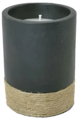 Enchanted Garden™ 4.8 Oz. Farmhouse Ceramic Jar Citronella Candle - Assorted Colors -Home N Garden Joy Sales 2775554 TwineCandle 1