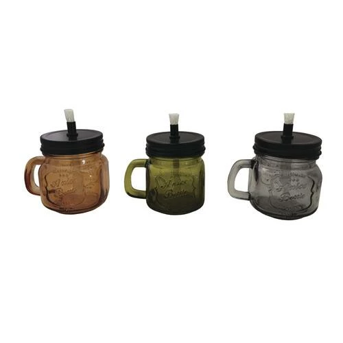 Enchanted Garden™ 4.9" Mason Jar Tabletop Patio Torch - Assorted Colors 3 Enchanted Garden™ 4.9" Mason Jar Tabletop Patio Torch - Assorted Colors