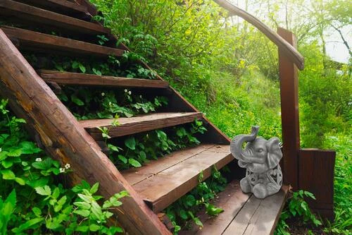 Enchanted Garden™ 9.4" Ceramic Elephant LED Lantern 4 Enchanted Garden™ 9.4" Ceramic Elephant LED Lantern - Image 2