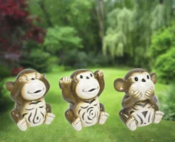 Enchanted Garden™ 7.8" Ceramic Monkey LED Lantern - Assorted Styles -Home N Garden Joy Sales 2775594 CERAMIC MONKEYS 2020