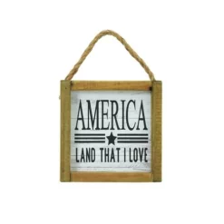 Enchanted Garden™ 5.9" Wood Americana BBQ Land That I Love Wall Hanging Sign