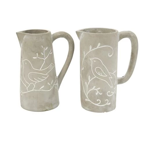 Enchanted Garden™ 9.8" Cement Pitcher Planter - Assorted Styles 3 Enchanted Garden™ 9.8" Cement Pitcher Planter - Assorted Styles