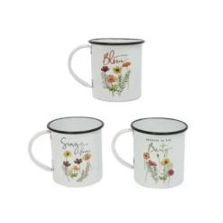 Enchanted Garden™ 8.2" Metal Poppy Decorative Mug - Assorted Styles