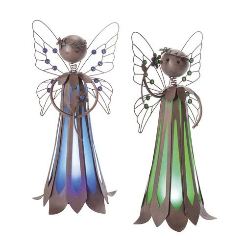 Enchanted Garden™ 15.75" Solar Metal Garden Fairy - Assorted Styles 3 Enchanted Garden™ 15.75" Solar Metal Garden Fairy - Assorted Styles