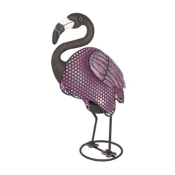 Enchanted Garden™ 18.9" Solar Metal Flamingo Statue
