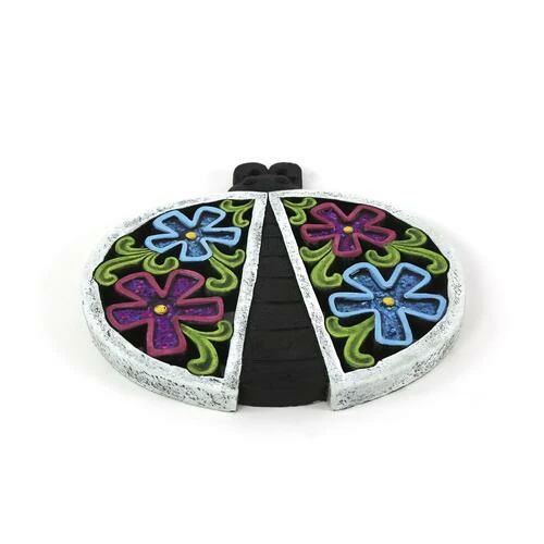 Enchanted Garden™ 12.4" White Lady Bug Stepping Stone 3 Enchanted Garden™ 12.4" White Lady Bug Stepping Stone
