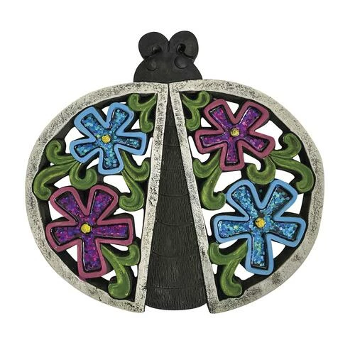 Enchanted Garden™ 12.4" White Lady Bug Stepping Stone 4 Enchanted Garden™ 12.4" White Lady Bug Stepping Stone - Image 2