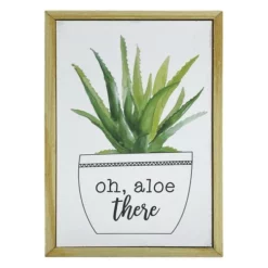 Enchanted Garden™ 6" Wood Aloe There Outdoor Wall Art