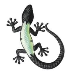 Enchanted Garden™ 18" Metal & Glass Lizard Outdoor Wall Art 5 Enchanted Garden™ 18" Metal & Glass Lizard Outdoor Wall Art -Home N Garden Joy Sales 2775710 P BK